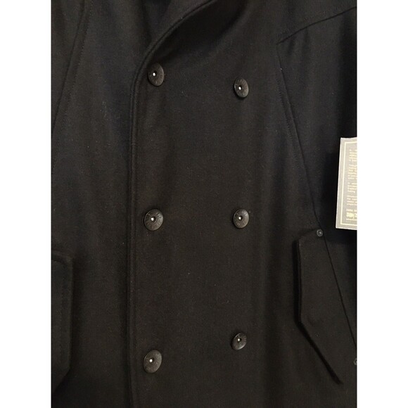 NEW RARE Element Wolfeboro Collection Double Breasted Wool Pea Coat Black Sz L - Picture 8 of 15